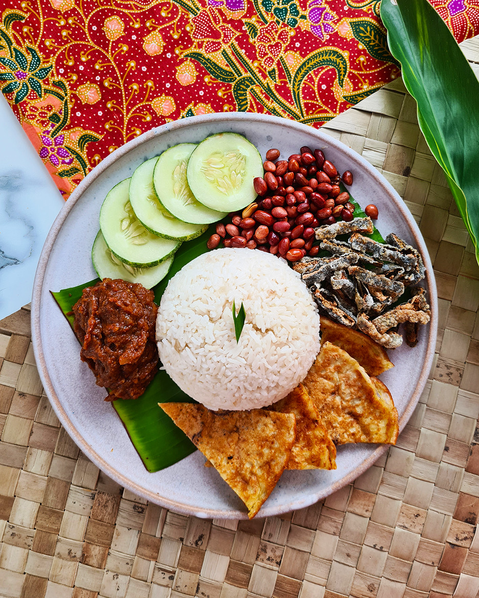 Nasi Lemak With Fried Tofu