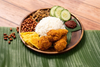 Nasi Lemak with Fried Chicken