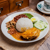 Nasi Lemak with curry Chicken