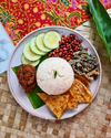Nasi Lemak With Fried Tofu